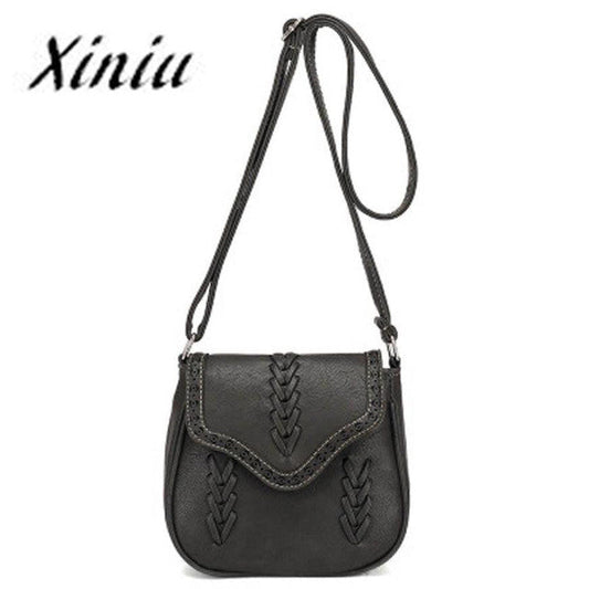 Xiniu Bags Women crossbody bag Hollow Out casual Fashion National Air Hollow Shoulder Bag ladies round Saddle
