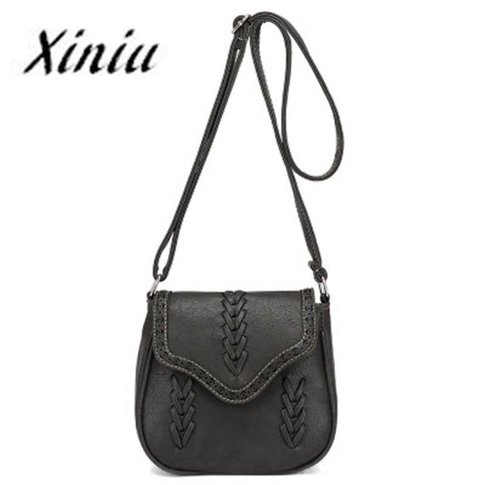 Xiniu Bags Women crossbody bag Hollow Out casual Fashion National Air Hollow Shoulder Bag ladies round Saddle