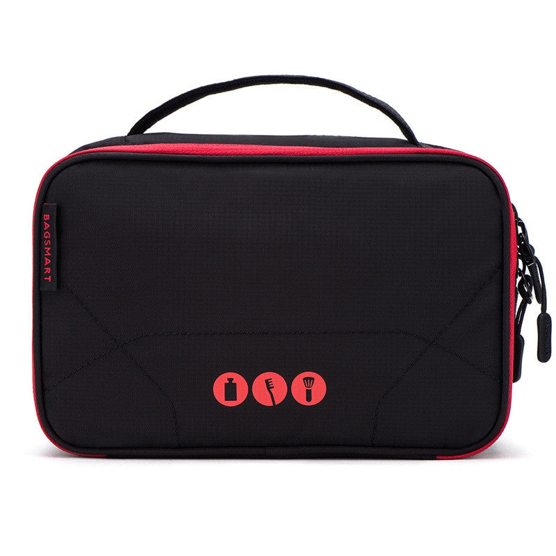 BAGSMART Women Large Waterproof Makeup Bag Men Nylon Travel Cosmetic Bag Organizer Case Necessaries Make Up Wash Toiletry Bag