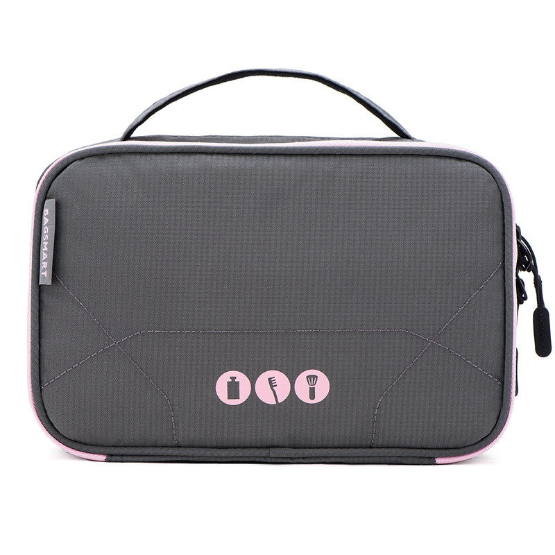 BAGSMART Women Large Waterproof Makeup Bag Men Nylon Travel Cosmetic Bag Organizer Case Necessaries Make Up Wash Toiletry Bag